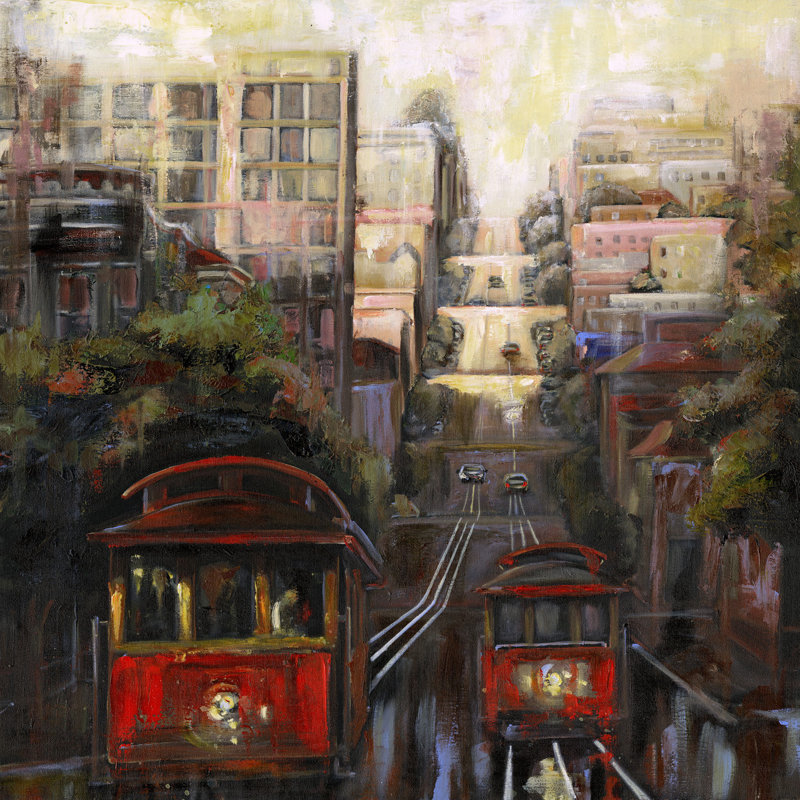 «Up and Down San Francisco», reproduction d'art sur toile tendue, H 24 po x l 24 po x P 1,5 po