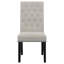 Ensemble de 2 chaises d'appoint capitonnées sable et rustique espresso-1100704264