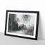 White Horse Rearing in a Winter Forest - Picture Frame Painting Print-56739373-56739372