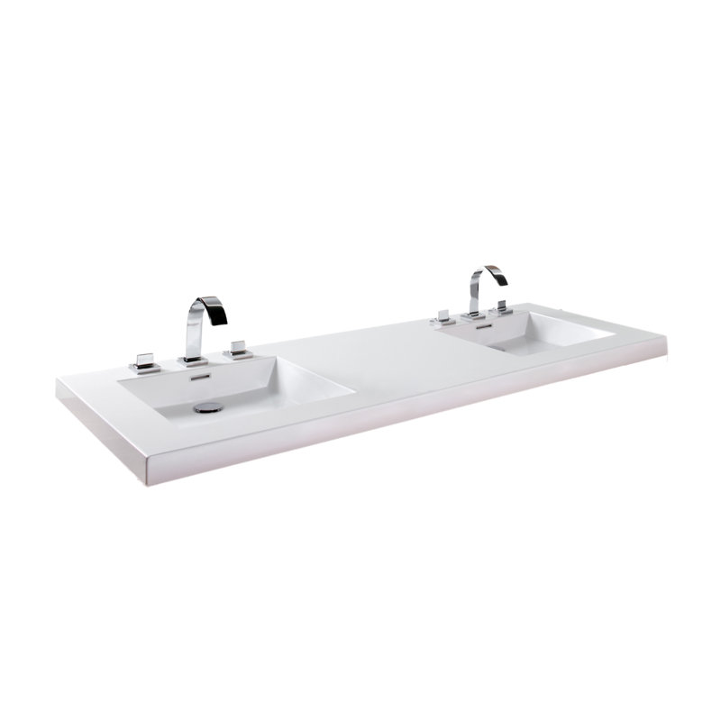 Wetstyle 22'' Brushed Stainless Steel Rectangular Bathroom Sink with Overflow