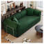 Canapé à compression de 78,8 po, canapé-lit convertible au sol avec accoudoirs avec dossier coussiné, canapé-lit futon confortable, canapé modulaire sans dossier Loveseat, tissu velours côtelé, pour le salon, la chambre à coucher, vert-1700759428