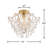 Dalia Single Light 14" Brushed Silver-ish Champagne Mini Crystal Flush Mount