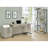 Whitewashed Grey And Gunmetal Sled Base Office Desk
