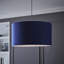 20cm H Velvet Drum Pendant Shade ( Screw On )-619335848-664550223