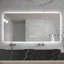 Miroir de salle de bain 28 po x 60 po à DEL avec éclairage à intensité variable tricolore et désembuage à une touche, conception rétro-éclairée résistante à la corrosion