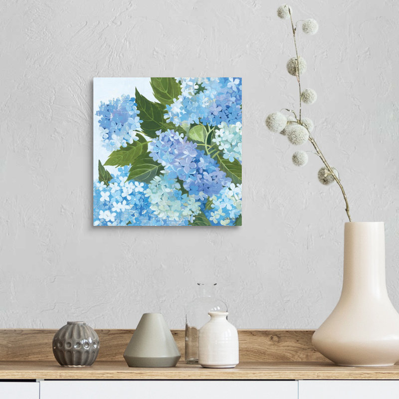 Art décoratif sur toile Hydrangea I, Toile tendue, H 12 po x l 12 po x P 1,25 po