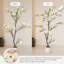 Arbre de magnolia artificiel 6 pi avec pot blanc et lumières, plante à fleurs artificielle pour la décoration intérieure