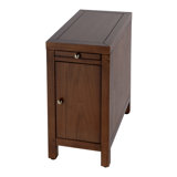 Nora 12 in. W Wood 1 Door End Table with Pull-Out Tray