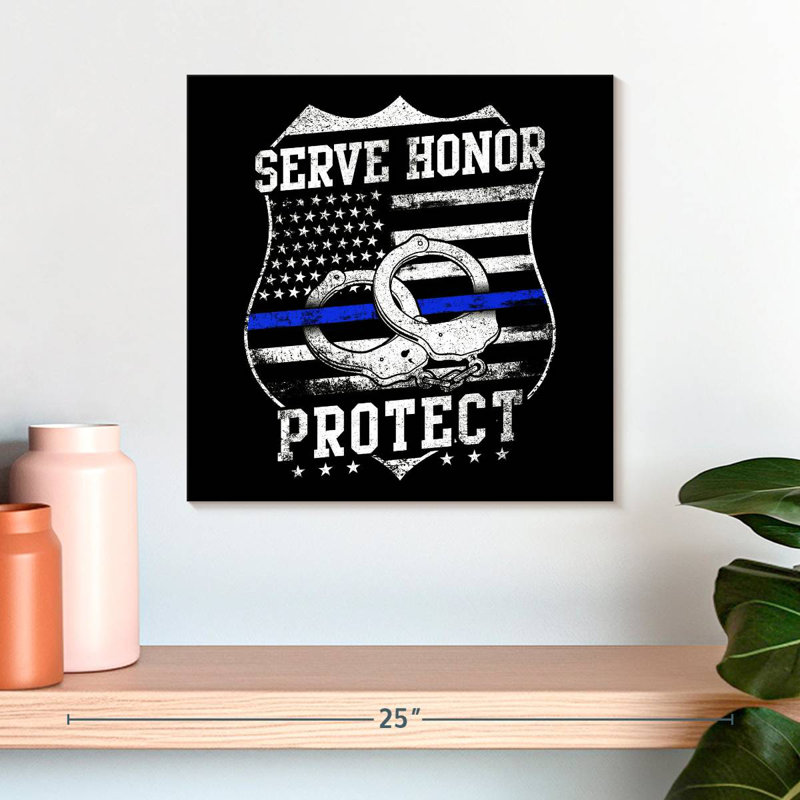 Lelar Serve Honor Protéger, H 16 po x l 16 po