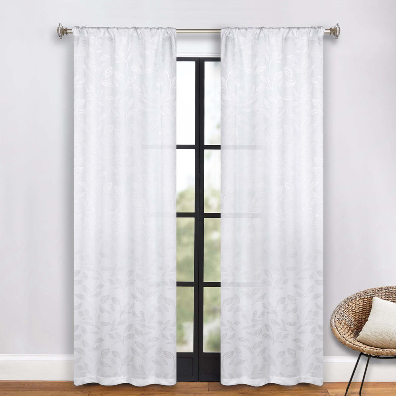  Rideaux obscurcissant et occultant 100% polyester, Blanc, L 26 po x L 84 po