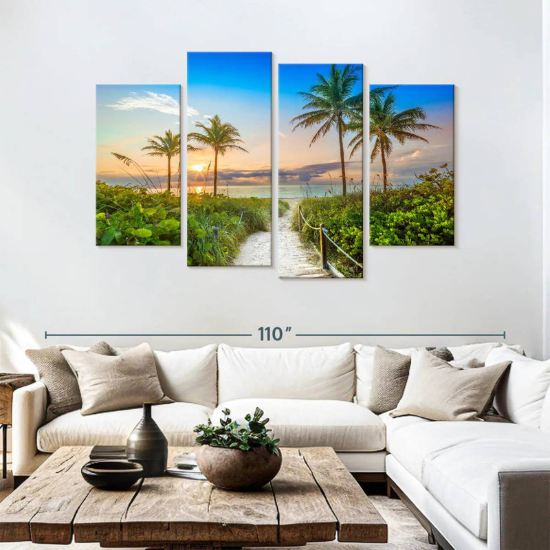 Nicci, Floride, plage, lever de soleil, été, H 54 po x l 84 po