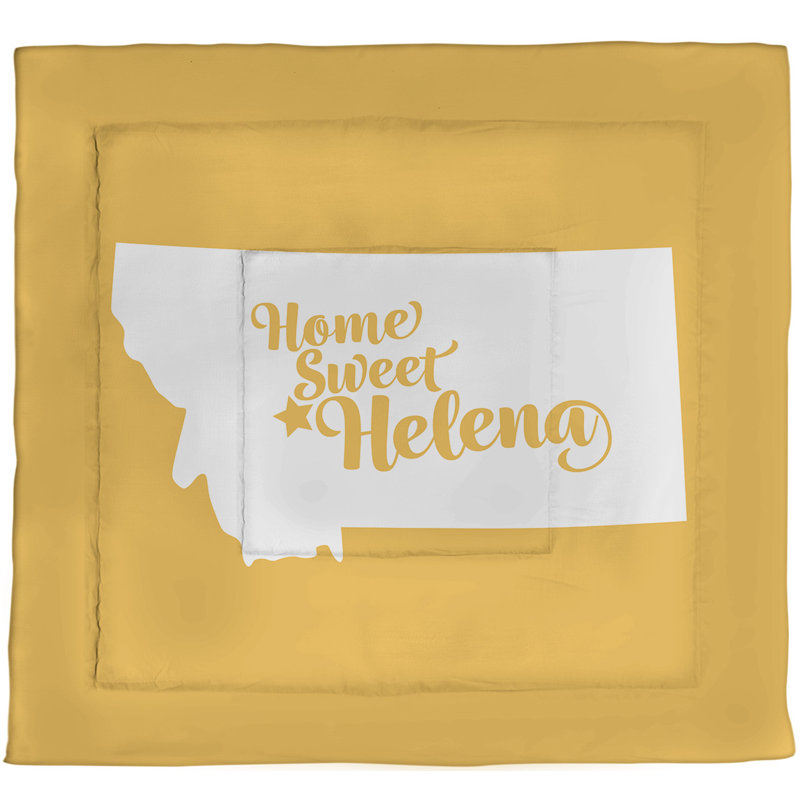 Montana Modern & Contemporary Polyester Percale Comforter, King Comforter, Yellow
