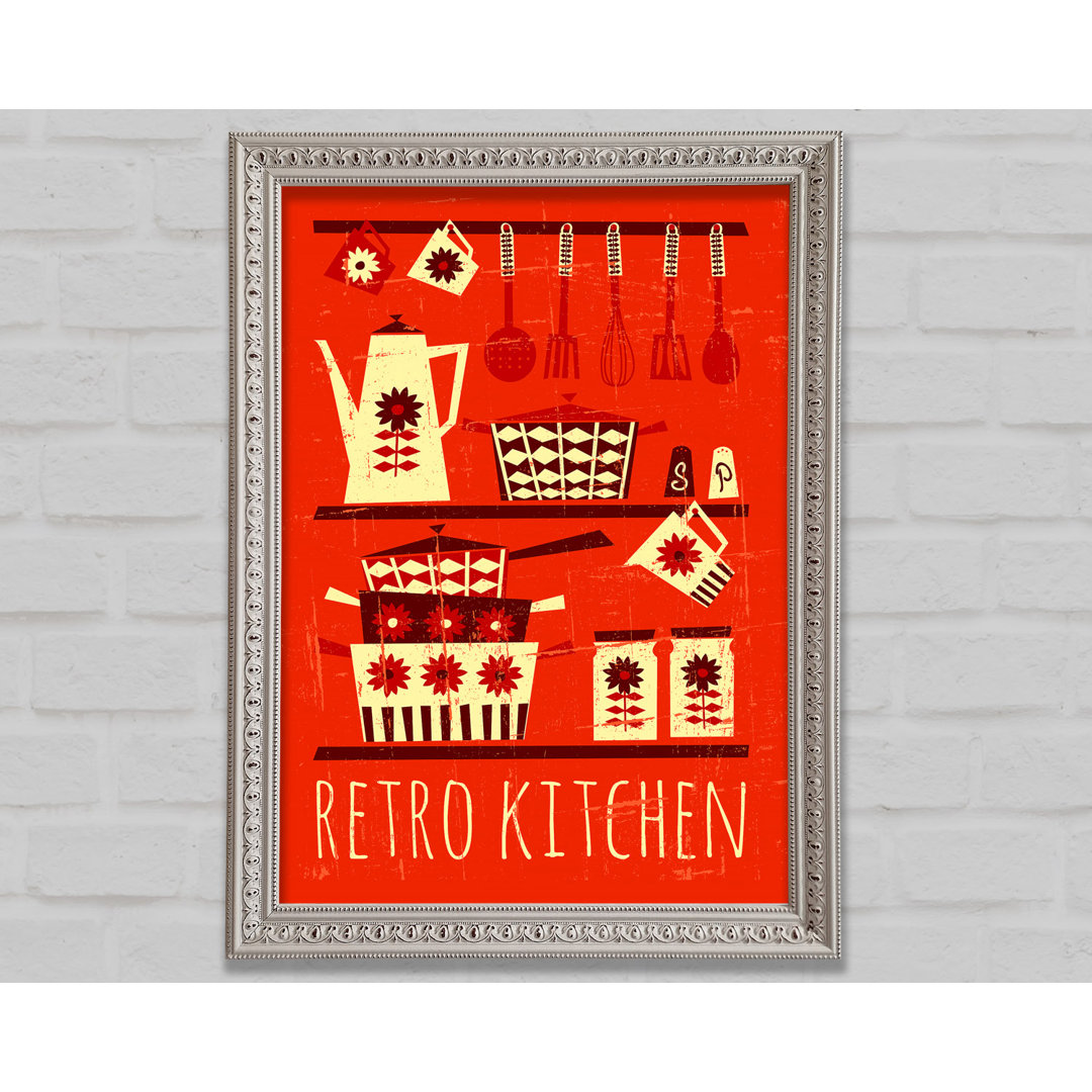 Retro Kitchen 1 - Einzelne Bilderrahmen Kunstdrucke