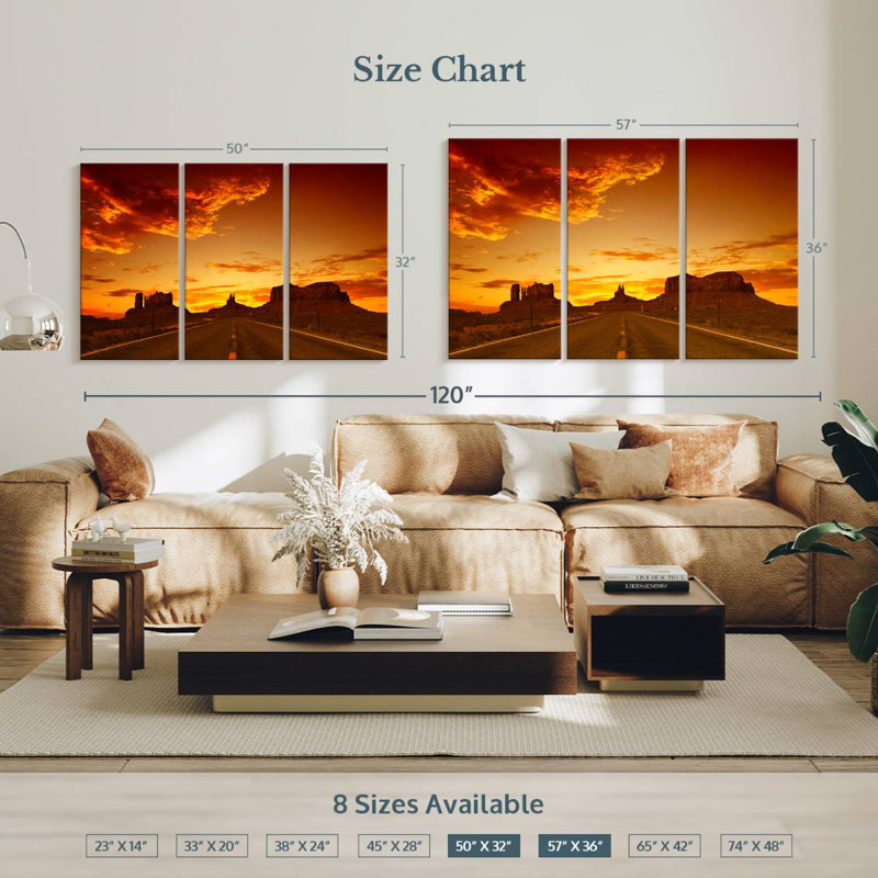 Mehar Road Sunset, 32" H x 50" W