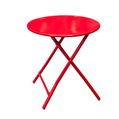 Round Steel Outdoor Folding Side Table