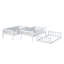 Lit superposé détachable blanc en bois d'hévéa avec échelles et garde-corps pour lit simple-1597112874