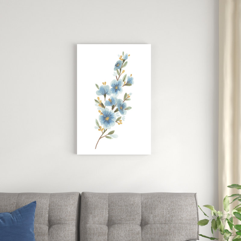Branche de fleurs sauvages II, H 30 po x l 20 po x P 1,25 po