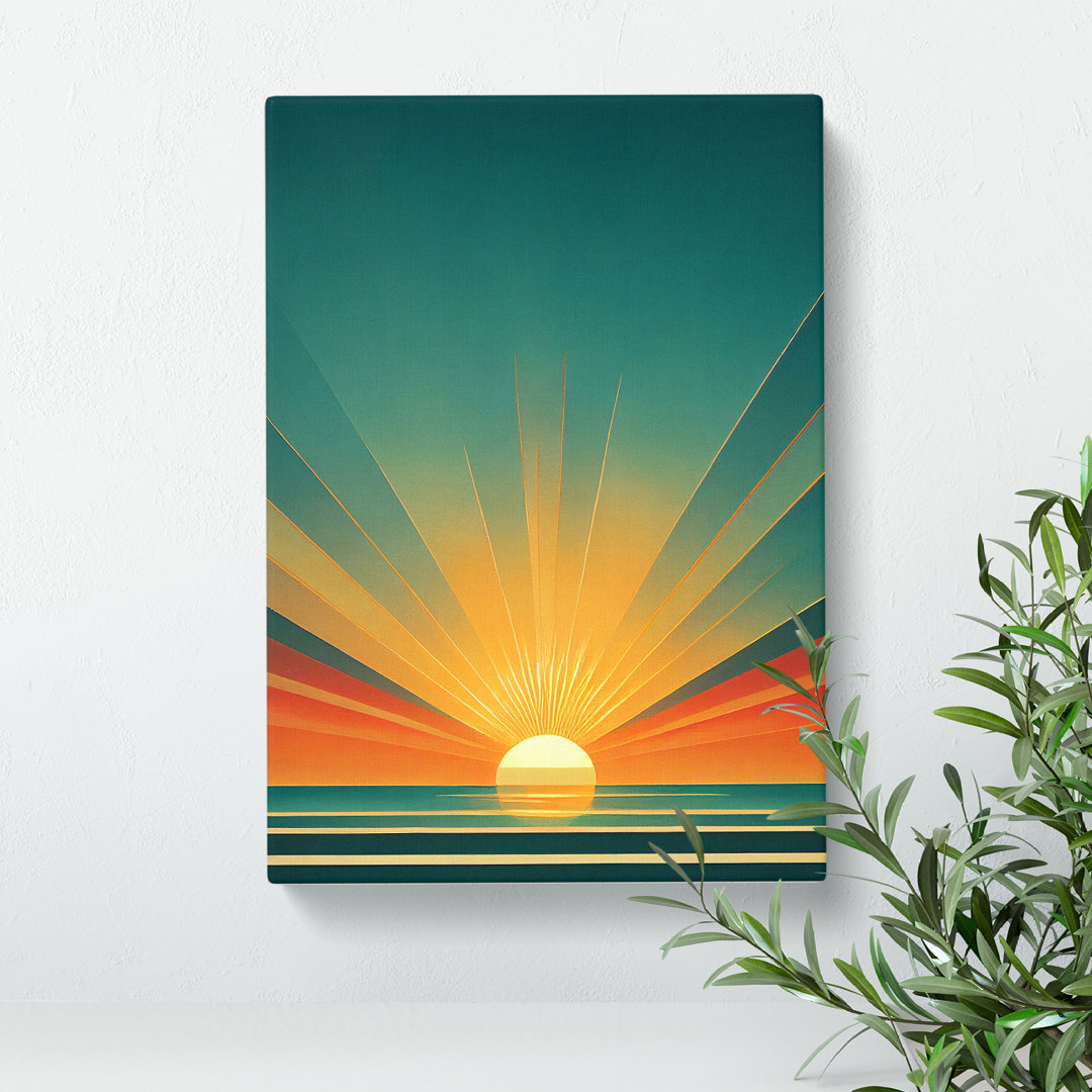 A Gorgeous Abstract Sunset - Wrapped Canvas