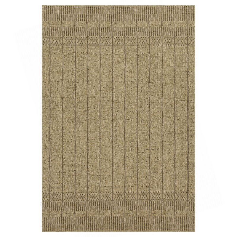 Tapis intérieur / extérieur 7 pi 10 po x 10 pi 3 po Earth, Naturel et brun clair
