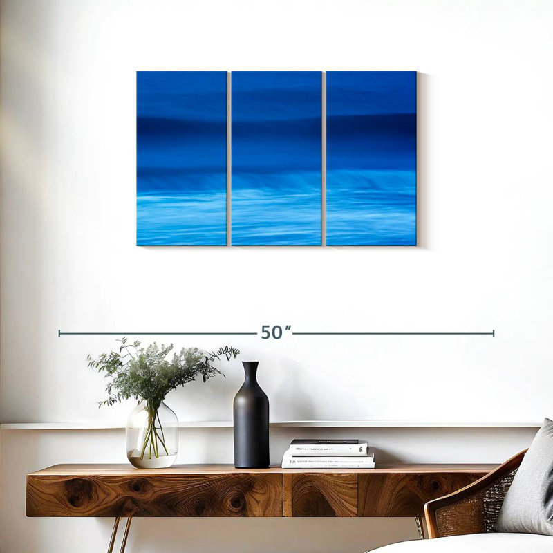 Gillard Deep Blue Waves, 20" H x 33" W