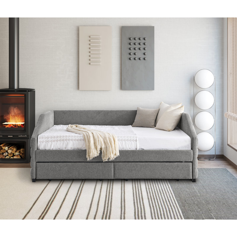 Lit de jour grand Ditya, Beige