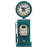 Analog Metal Quartz Movement / Crystal Tabletop Clock in Blue
