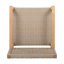 Ensemble de 2 chaises de salle à manger d'extérieur, structure en bois d'acacia teck clair et osier PE brun clair, idéal pour les patios et les jardins