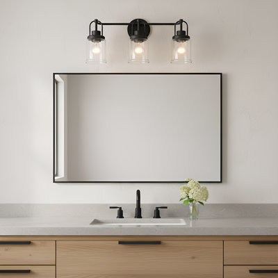 Amiliano Bathroom Bedroom Wall Fixture With Clear Shade