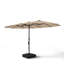 Parasol de patio à double face beige avec trousse de brume et base Traiden-299621385
