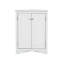 Armoire de rangement triangulaire blanche avec tablettes réglables-242456100