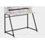 Computer Desk, Home Office, Laptop, Storage Shelves, 48"l, Work, White Marble Look Laminate, Black Metal, Contemporary, Modern-1824808211