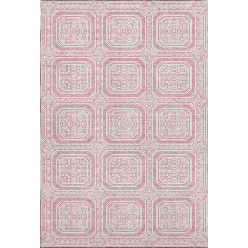 Premium Machine Washable Elize AMF1451 Geometric Rug, Rectangle 9' x 12'