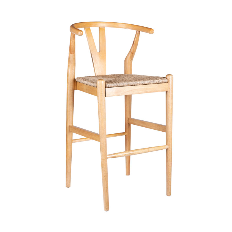 Nareh Bar Height Kitchen Bar Stool, Natural, Bar Stool (29" Seat Height)