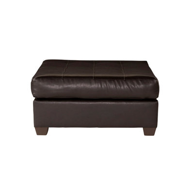 Pouf en similicuir de 96,5 cm de large - Chocolat Saint-Marin