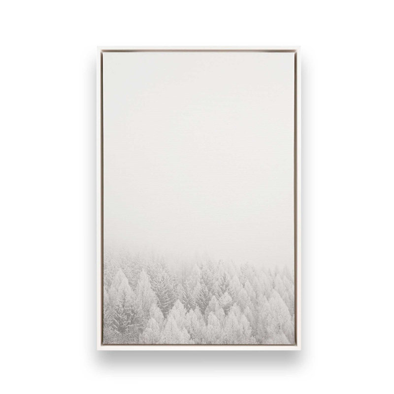 Impression sur toile Winter Winter, Cadre flottant blanc opaque, H 12,75 po x l 8,75 po x P 1,75 po
