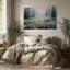 Art mural sur toile Misty Deer Meadow - Décoration de salon, de chambre à coucher ou de bureau-1929093395