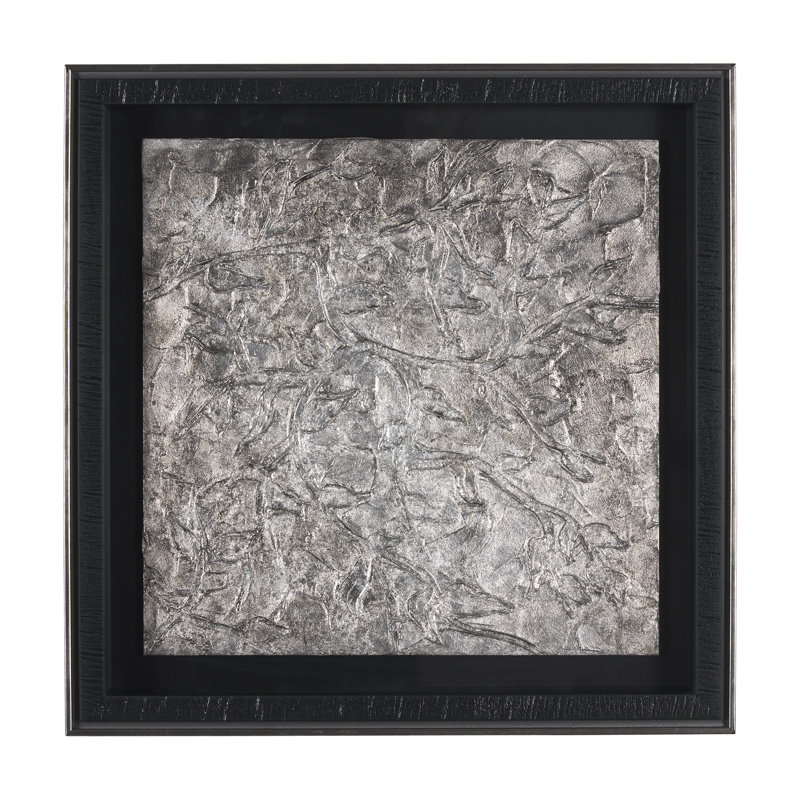 «Pewter Leaves» par Morgan McLaren, reproduction d'art encadrée sous verre, Pewter Leaves II