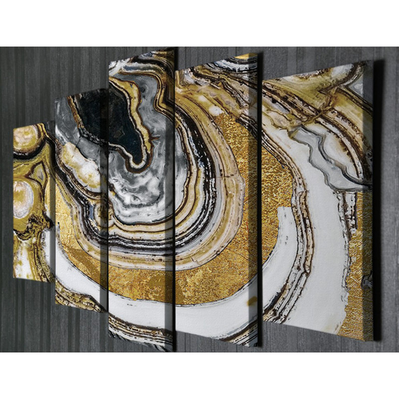 5 pièces, impression sur toile tendue