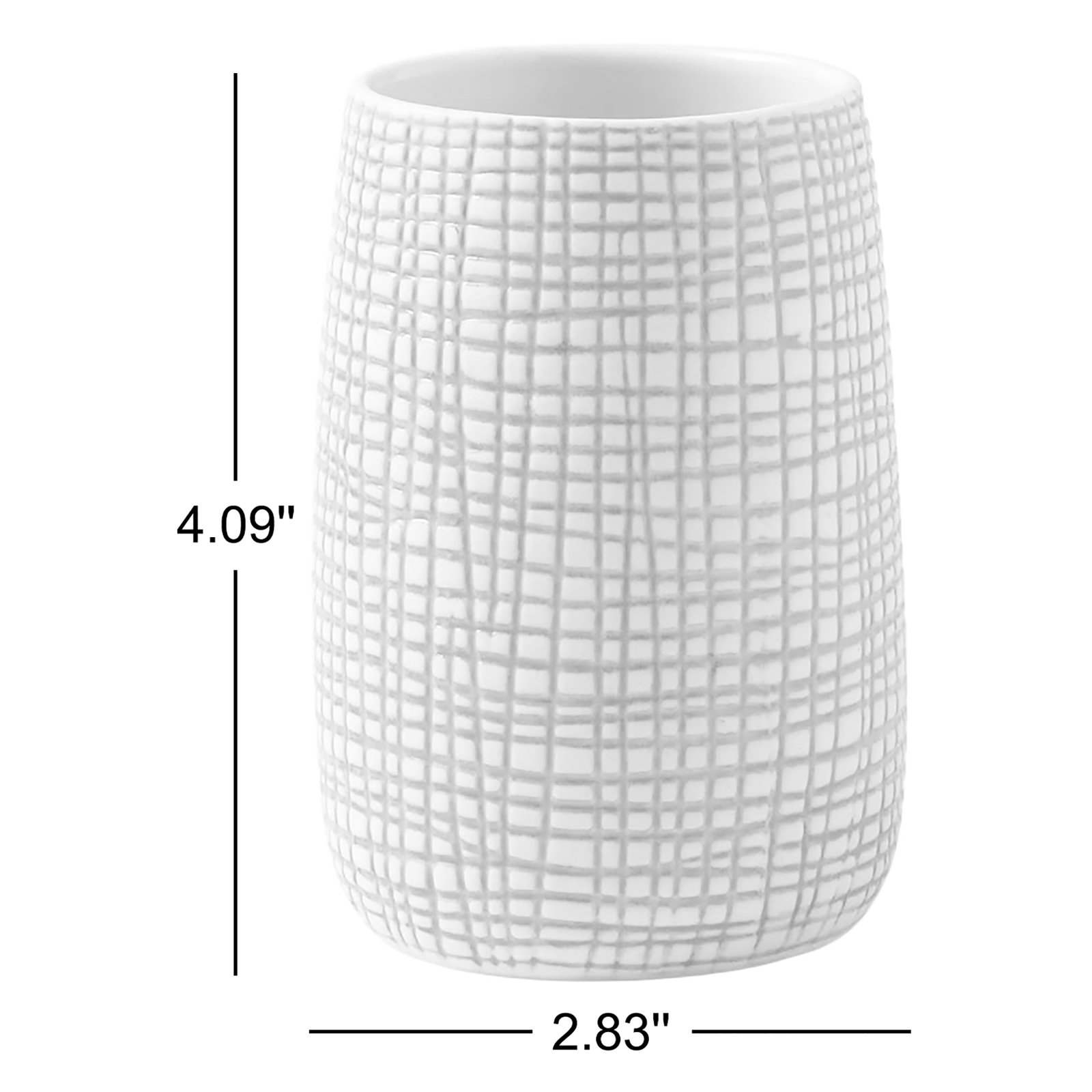 Jazmine Tumbler, White/Gray