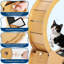 Roue d'exercice pour chat 43,3 po en bois, tapis de course silencieux avec tapis pour grands chats d'intérieur-1909374860