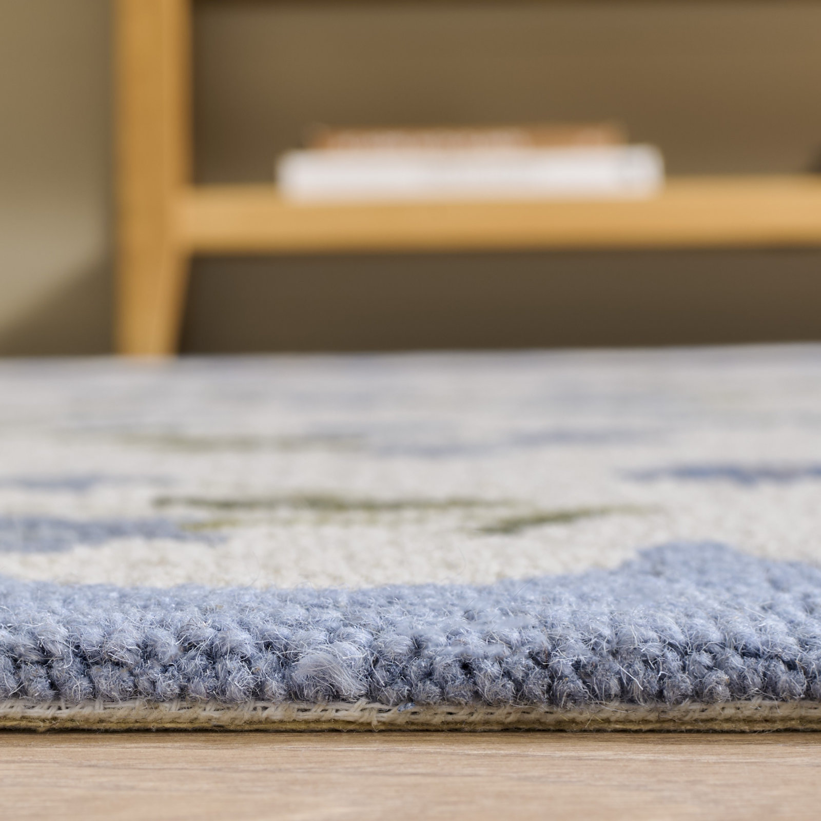 Hand-Tufted Wool Floral Outdoor Rug, Rectangle 8' x 10'