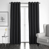 Elsie Linen Look Grommet Drapery Panels Pair