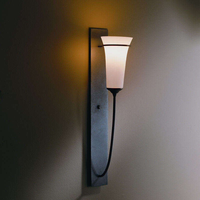 Banded Wall Torch Sconce, Dark Smoke