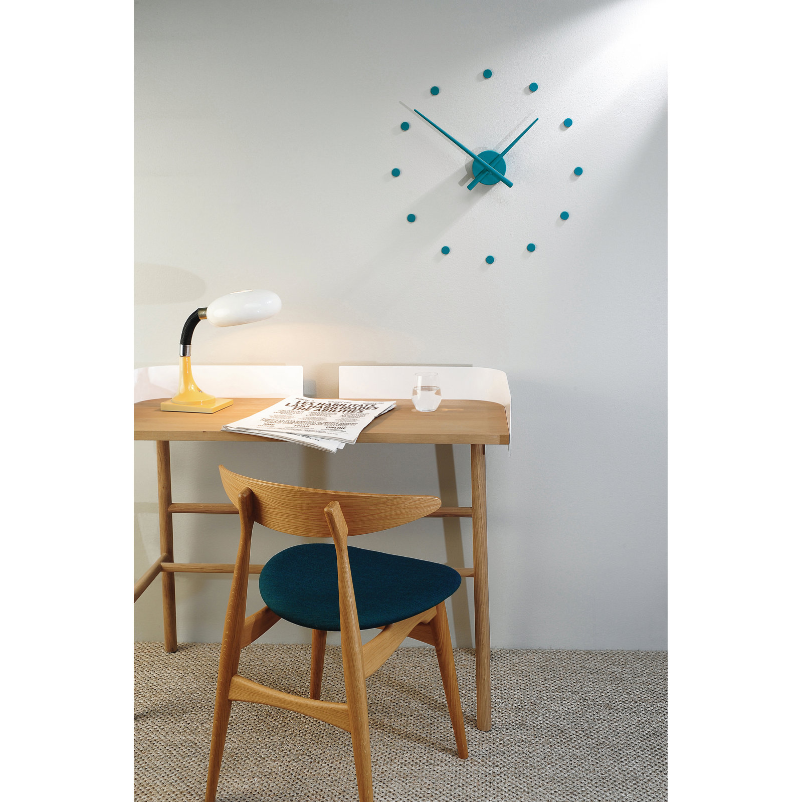 OJ Wall Clock, Ultramarine, Large