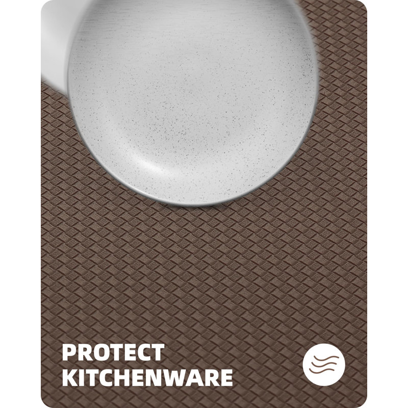 Soft Kitchen Rugs 2 Pieces, Brown