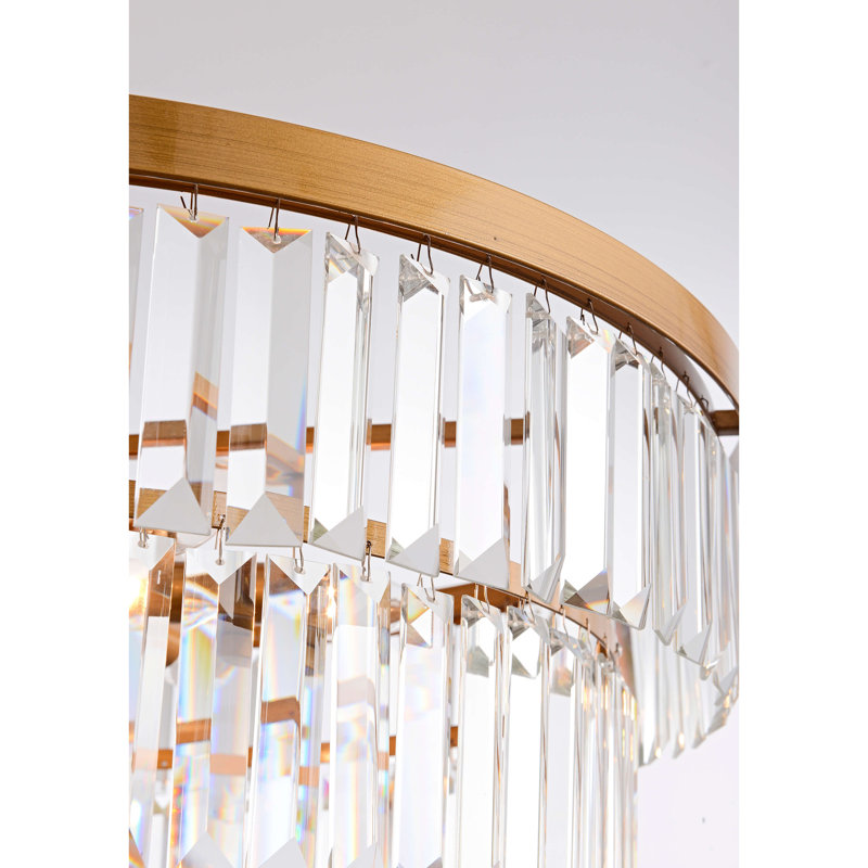 Lustre tambour en cristal 6 lumières Machela