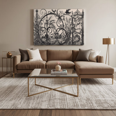 "Farm Farm" en fer forgé, art mural sur toile