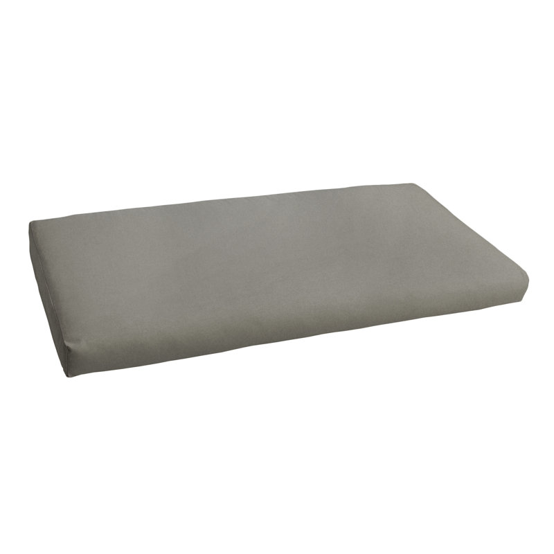 Indoor/Outdoor Sunbrella Seat Cushion, Canvas Charcoal Sunbrella® Canvas, 2" H x 60" W x 19" D