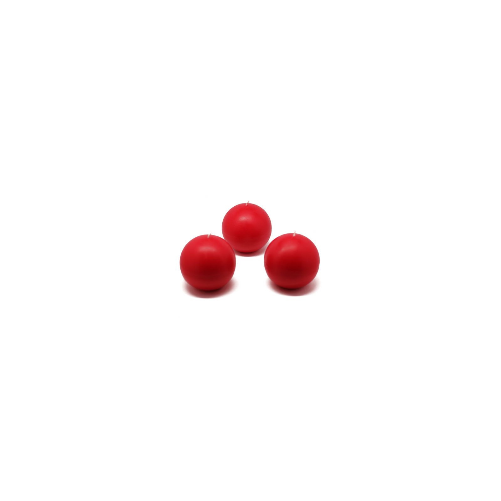 Ball Candle, 2" Diameter, Red, Set of 96