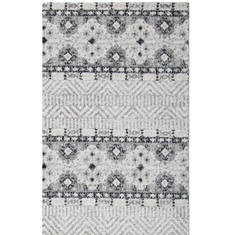 Tapis gris anthracite/gris sud-ouest Shackleford, Rectangle 6 pi 7 po x 9 pi 2 po